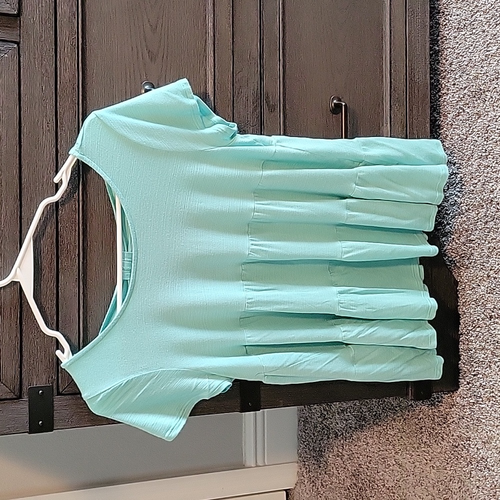 Pink Lily Light Blue Blouse